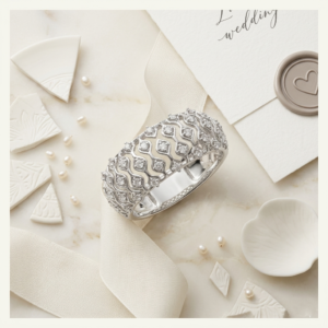 Vintage Moissanite Wide Band Ring - 925 Sterling Silver Statement Ring, Diamond Wedding / Anniversary Ring for Women